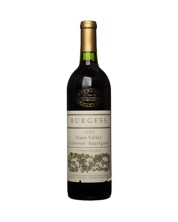 1989 Burgess Cellars Cabernet Sauvignon Vintage Selection Napa Valley
