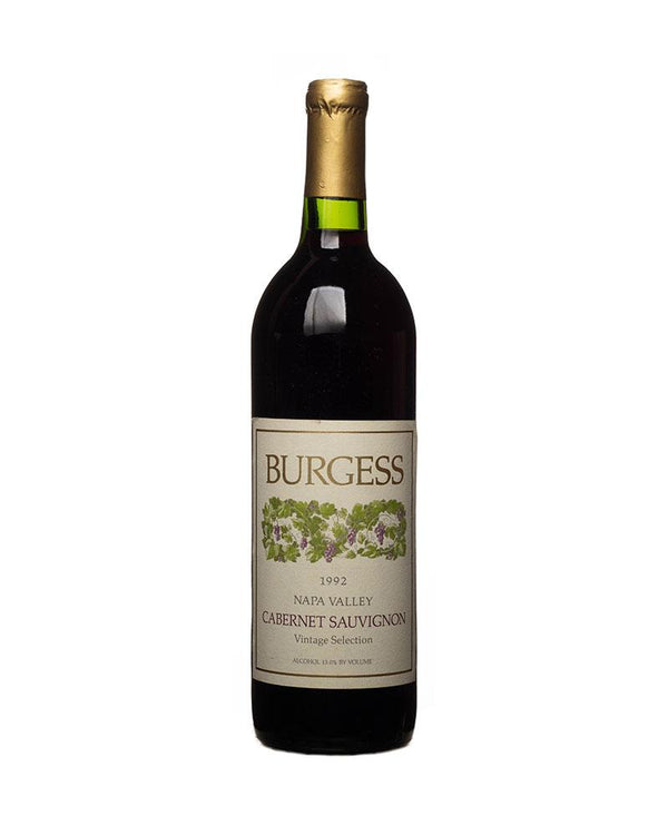1992 Burgess Cellars Cabernet Sauvignon Vintage Selection Napa Valley