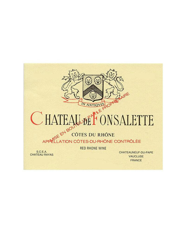 2012 Chateau de Fonsalette Cotes du Rhone Rouge