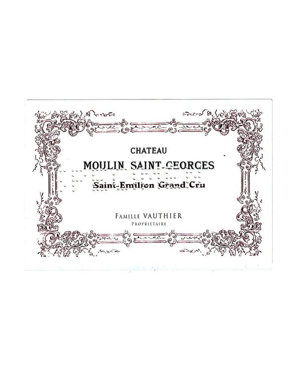 2020 Chateau Moulin Saint-Georges Saint-Emilion Grand Cru (Pre-Arrival)
